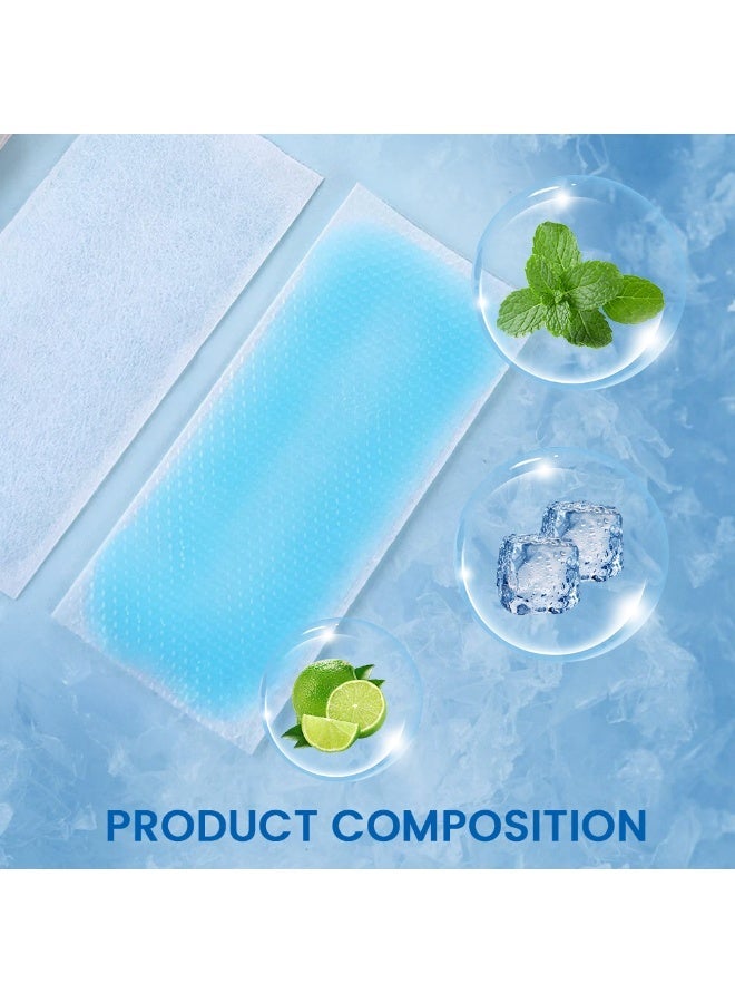 سوميفون SUMIFUN تبريد هلام بقع - للأطفال والكبار ، تخفيف الحمى الفورية ، تبريد طويل الأمد ، لطيف الجلد الصديقة ، يمكن التخلص منها الحمى الحد من بقع للمنزل والسفر ، SUMIFUN الباردة ملصق التبريد ملصق 7 قطع - Image 4